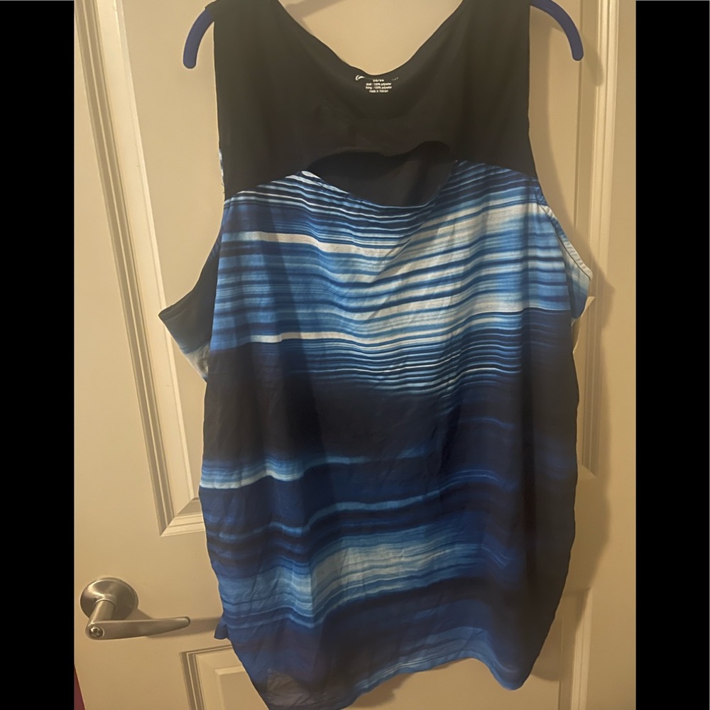 Lane Bryant Blue Top with Keyhole